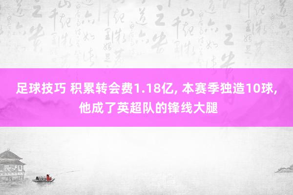 足球技巧 积累转会费1.18亿, 本赛季独造10球, 他成了英超队的锋线大腿