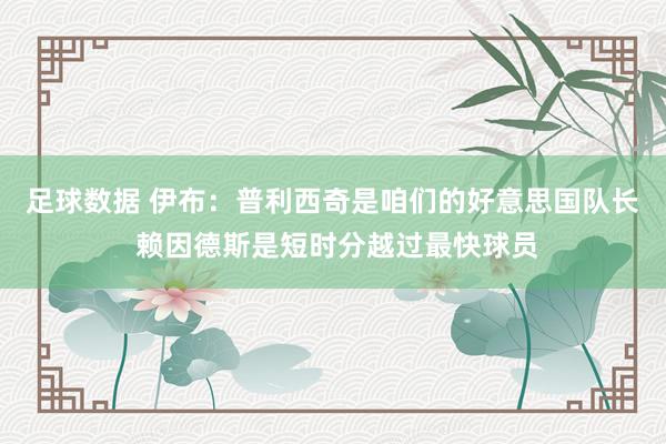 足球数据 伊布：普利西奇是咱们的好意思国队长 赖因德斯是短时分越过最快球员