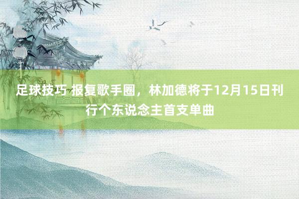 足球技巧 报复歌手圈，林加德将于12月15日刊行个东说念主首支单曲