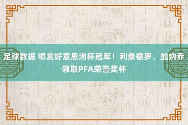 足球数据 犒赏好意思洲杯冠军！利桑德罗、加纳乔领取PFA荣誉奖杯